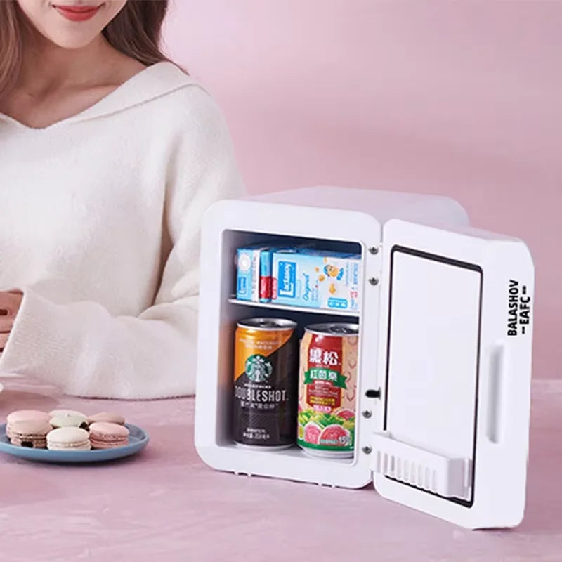 Mini Réfrigérateur 4L avec Miroir LED - Cosmétiques & Boissons