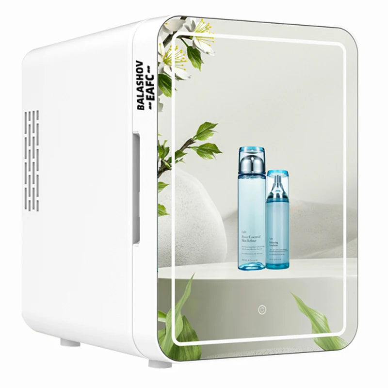 Mini Réfrigérateur 4L avec Miroir LED - Cosmétiques & Boissons