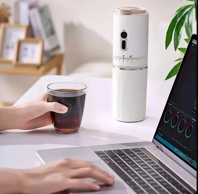 Machine à Café Portable Sans Fil avec Broyeur Intégré