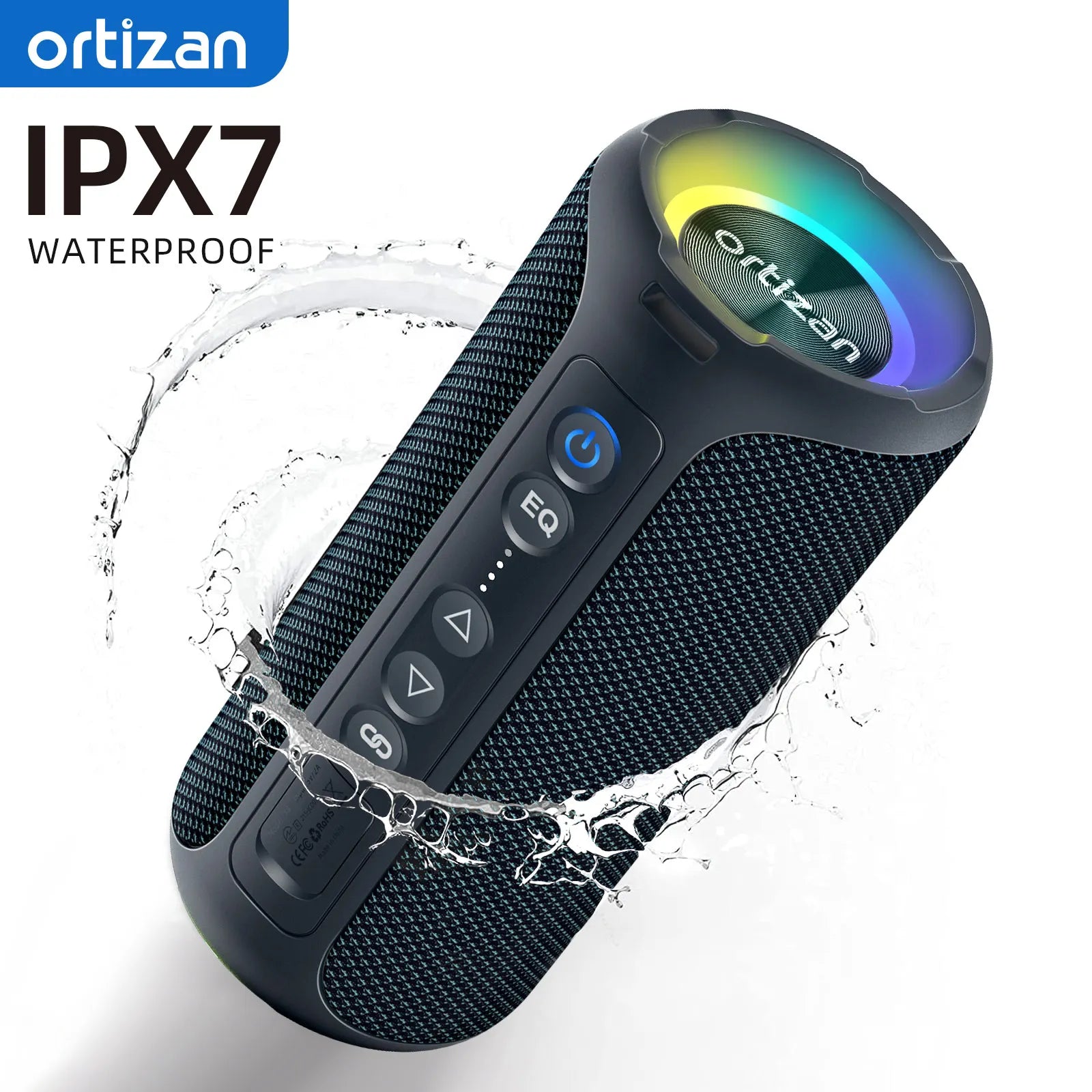 Enceinte Bluetooth Portable Ortizan 40W - Étanche IPX7, 30h d'autonomie